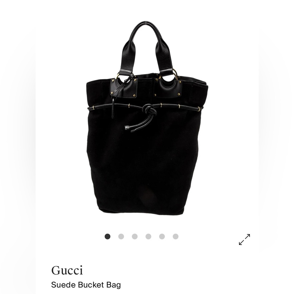 Authentic vintage Gucci Suede Bucket Bag